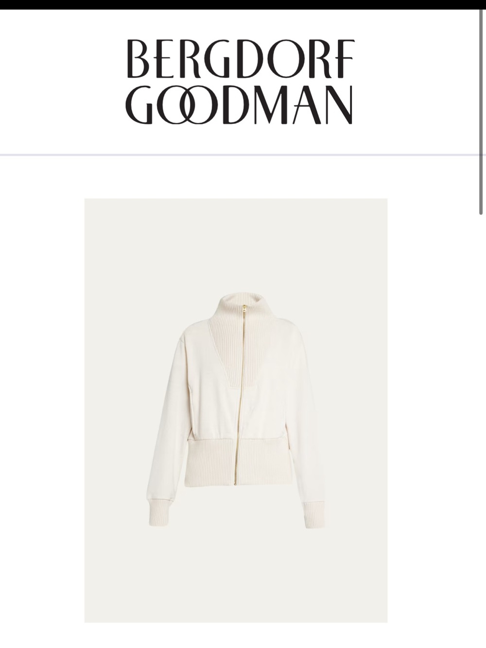 VARLEY Cream Zip-Front Jacket